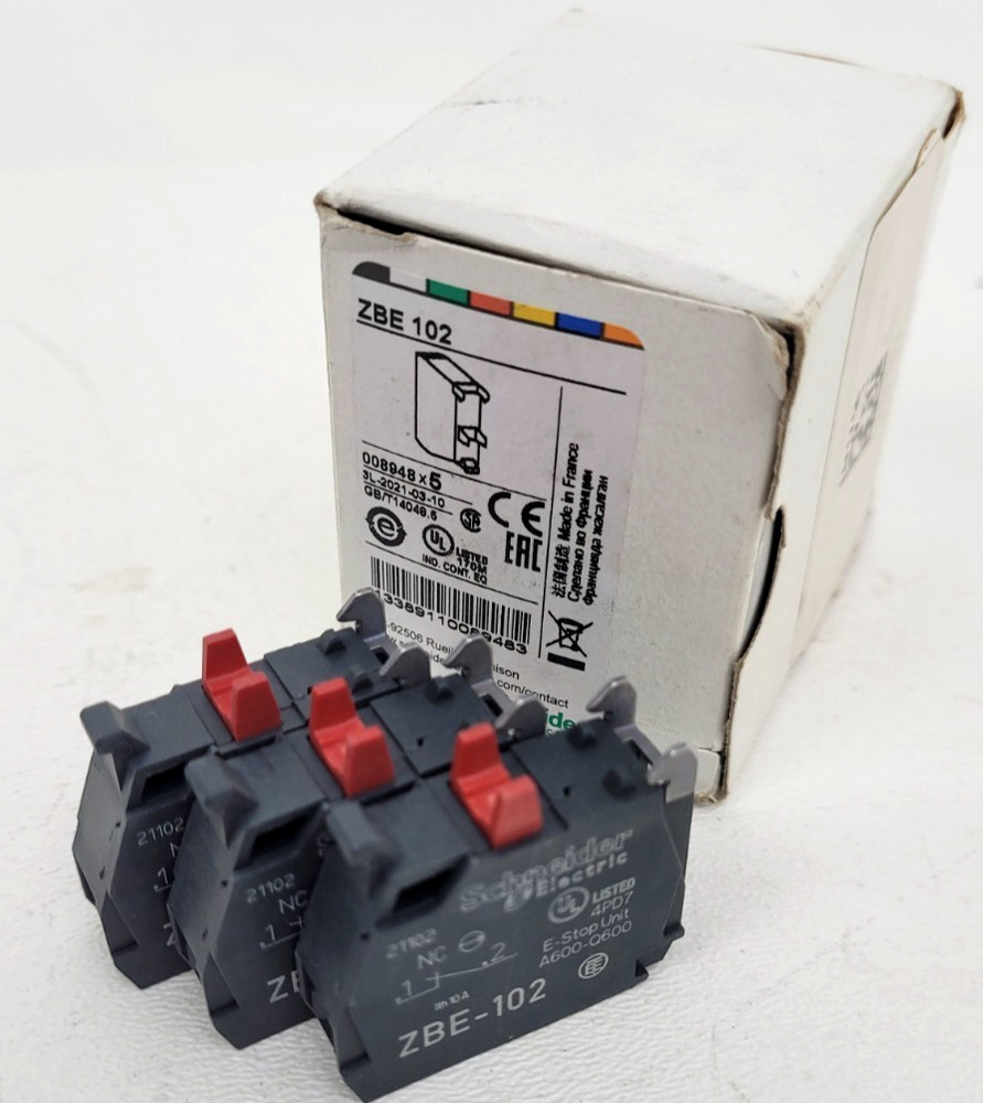 Lot of 3 – ZBE102 Schneider Electric Contact Block – Next Day Option – New