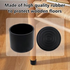 Antrader Round Shape PVC Rubber Covers 1.25″/32mm Inner Dia., 8pcs, Black