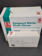 Synguard Nitrile Exam Gloves Blue Small 40 Boxes with 100 Gloves Each