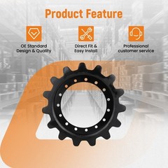 7204050 Undercarriage Drive Sprocket w/15 Teeth & Bolts For Bobcat T450-T595