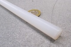 PVDF Round Rod, White (.500″) 1/2″ Diameter x 4 Foot Length