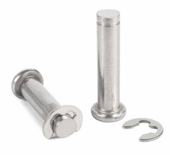 304 Stainless Steel Flat Head Grooved Pin With Retaining Ring M3 M4 M5 M6 M8-M12
