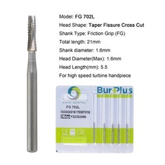 Wave Dental Carbide Burs Surgical Bur 25mm Friction Grip FG High Speed 702 701
