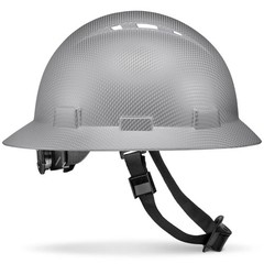 Full Brim Vented Ice Cube Platinum Carbon Fiber Design Gloss Finsh OSHA Hard Hat