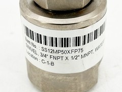 New Super Swivel SS12MP50XFP75 3/4″ FNPT X 1/2″ MNPT