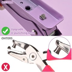 Single Hole Puncher, 1/4″ Hole, 50% Labor Savings, Heavy Duty Metal Punch, 15…