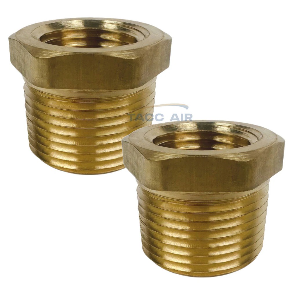 2 PC 3/4″ Male x 1/2″ Female Hex Reducer Bushing Adapter Pipe Reducing Fitting