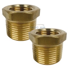 2 PC 3/4″ Male x 1/2″ Female Hex Reducer Bushing Adapter Pipe Reducing Fitting