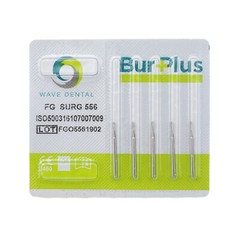 WAVE Dental Carbide 557 Surgical Burs FG 558 Cross Cut Flat Fissure SL Bur 25mm