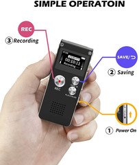 Digital Voice Recorder 16GB Voice Recorder with Playback for Lectures – USB R…