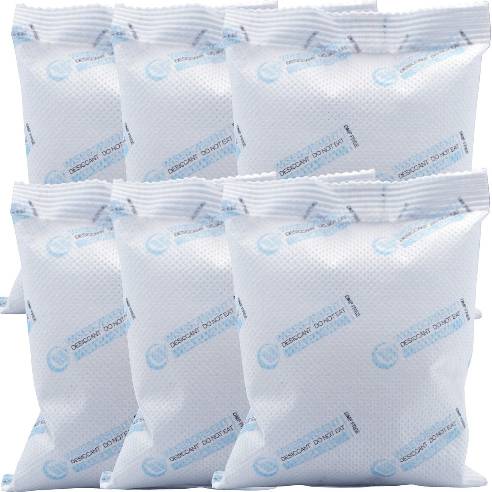100 Gram 6 Packs Silica Gel Packets Dessicant for Storage, Humidity Packs
