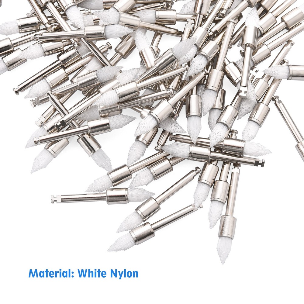 400 Disposable Dental Prophy Polishing Brush Latch Tapered Type White