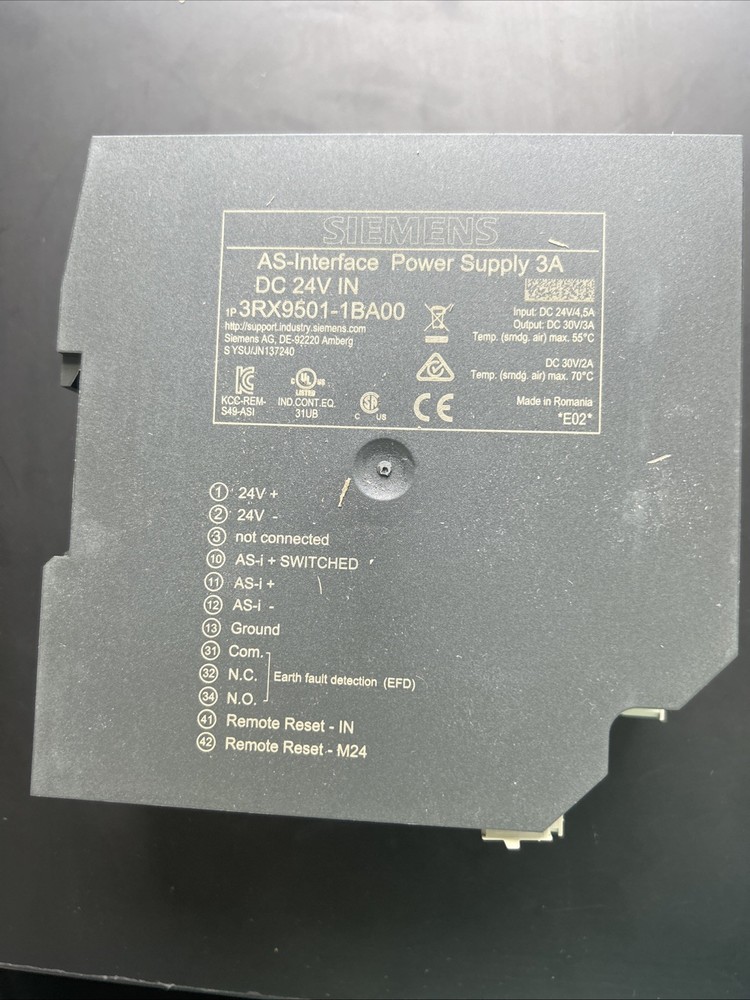 SIEMENS 3RX9501-1BA00 ASI POPWER SUPPLY. NEW Open Box!!