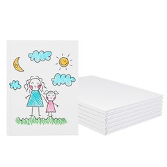 6 Pack White Hardcover Blank Book 6×8 inch, Hardcover Blank Book for Students…