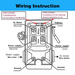 Heavy Duty Pressure Switch for Air Compressor 135-175 Psi Four 4 Port 26 Amp