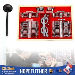 Optical Trial Lens Set Metal Rim Optometry Kit 104PCS w/ Free Accessories + Case