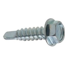 Hex Washer Head #14 x 1/2 -6″ Indented Unsloted Self Drilling screws zinc