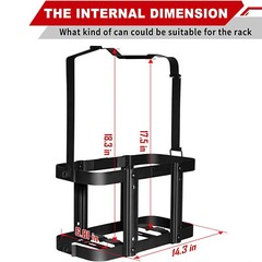 Strength Jerry Can Holder Bracket Mount Steel Rack For Fuel Oil Tank 20L 5.28Gal