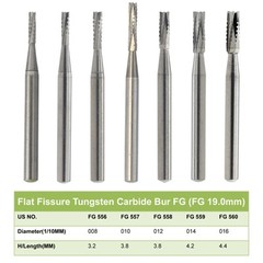 Wave Dental Burs FG 557 557L 558 Tungsten Carbide Burr High Speed Friction Grip