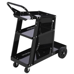 Welding Cart, 3 Tier Heavy Duty Welder Cart for Mig Welder TIG Welder and Plasma
