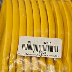 ( QTY 10 ) KLEVER KONCEPT 3ZGL5 Safety Cutter Disp 5-3/4 In. Yellow