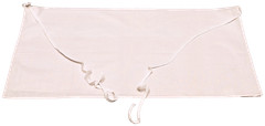 Four Way Apron 17 x 34 White 55% Cotton 45% Polyester Tie Strap Closure Washable
