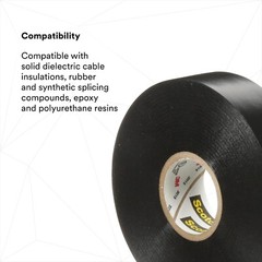 3M Scotch Vinyl Electrical Tape Super 88, 3/4 in x 44 ft, Black, 1 roll, Premium