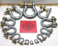 Screw Pin Anchor Shackle Clevis D Ring Bow Lifting Pulling Sizes 3/16″ to 2″®️🆕