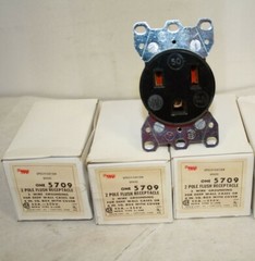 (3) COOPER ARROW HART 5709 WELDER OUTLET FLUSH RECEPTACLE