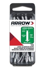 Arrow RLA1/8 Long Aluminum 1/8-Inch Rivets, 15-Count