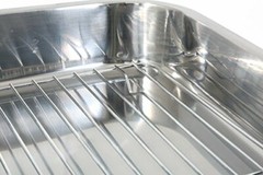 Brand New 16.5″ ExcelSteel Multiuse w/ Rack & Foldable Handles, Roasting Pans
