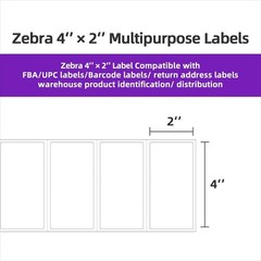12 Rolls 4″x2″ Direct Thermal Shipping Labels for Rollo & Zebra Printers