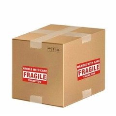10000 Fragile Stickers 2×3 Handle with Care Thank You Mail Labels 500/Roll