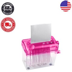 Portable Hand-Powered Shredder – Quiet Operation & 1L Capacity in Delightful Red