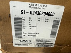 Baldor Reliance S1-02436204000 1750RPM 208-230/460V 3.7HP Blower Motor