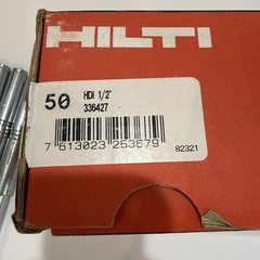 50/box Hilti 336427 HDI 1/2” Anchors Used