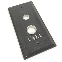 Original Cast Metal ELEVATOR Faceplate CALL Plaque – Mid Century Vintage