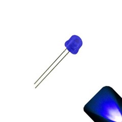 100 x LED 5mm / 4.8mm Blue Diffused Ultra Bright Straw Hat LEDs Light Plane Car