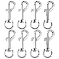 YBEATY 8 Pcs Swivel Eye 2.67 × 0.86 × 0.4 inches/6.8 × 2.2 × 1 cm, Sliver