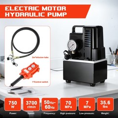 Electric 2 Stage Single Acting Hydraulic Pump 10000 PSI 110V/120V Solenoid Valve