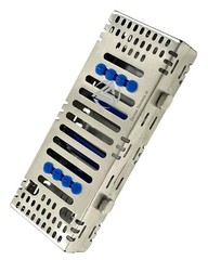 GERMAN Double Decker Dental Surgical Sterilization Autoclave Cassette 8 tools