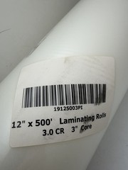 Standard Roll Laminating Film 12″ x 500′ 3″ CORE Gloss Thermal Heat 260-280 3.0