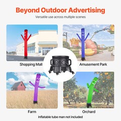 750W Electric Air Blower Fan Inflatable Dancer Wind Wavy Tube Man Puppet 1HP 18″