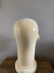 Vintage Plastic Abstract Adult Unisex Mannequin Heads Pair