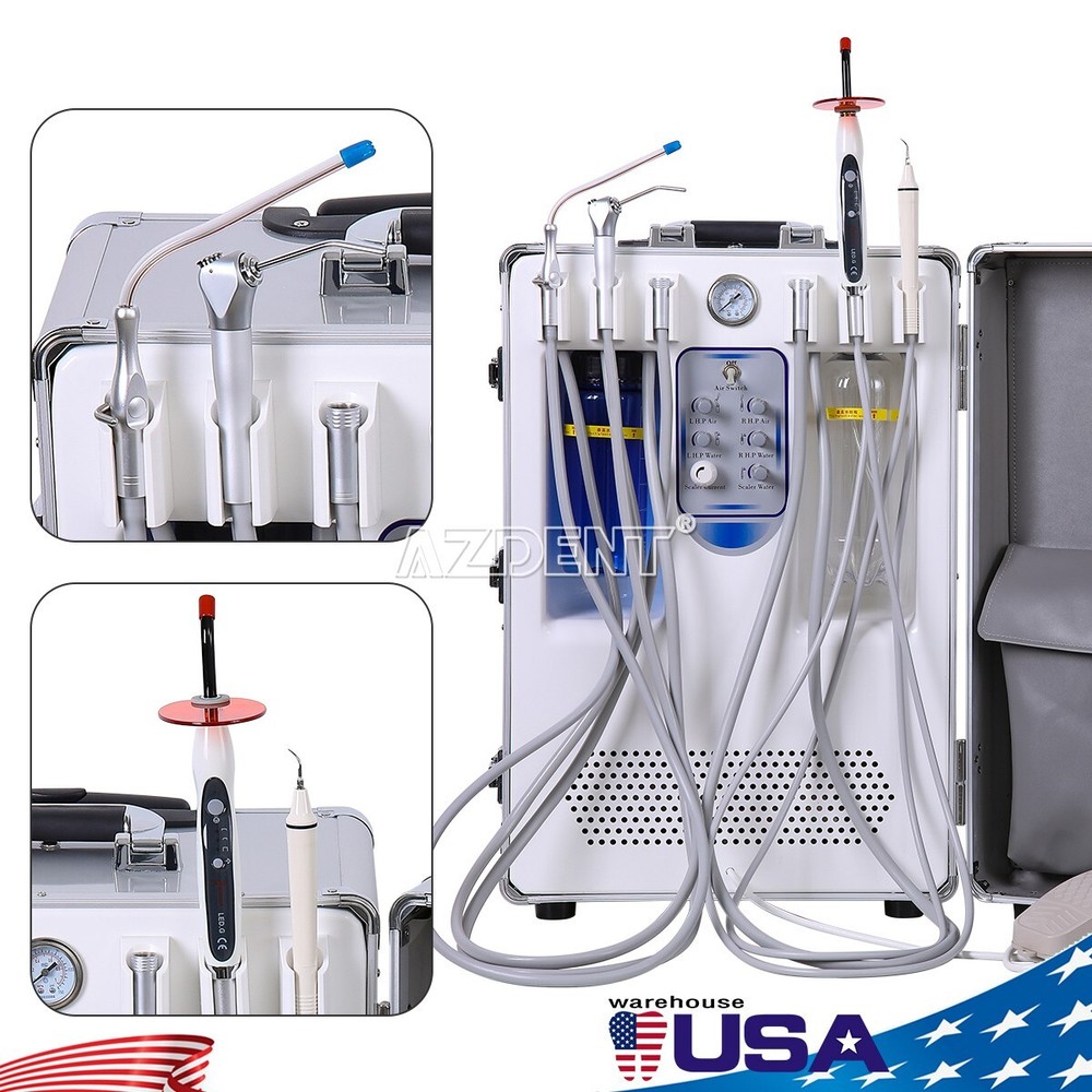 Dental Portable Delivery Unit Air Compressor Suction Strong /Weak suction 4Hole