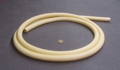 Latex Rubber Tubing Shore A35 Amber 1.0″ OD x 3/4″ ID x 1/8″ Wall x 10′ Length