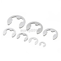 120PCS Assorted M1.5 – M10 Stainless E Clips C Circlip Retaining Snap Ring