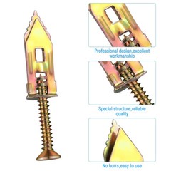 50PCS Self Drilling Drywall Anchors Screws Hollow Wall Anchor Expansion Kit