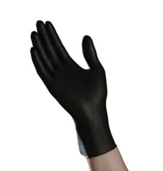 Ambitex N200BLK Nitrile Exam Gloves Small Black Box of 100 Count Food Safe