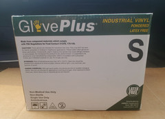 10packs/100 Glove Plus Small Clear Vinyl Disposable 4 mil Industrial Powdered